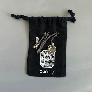 Pyrrha Moon Pendant Silver Necklace